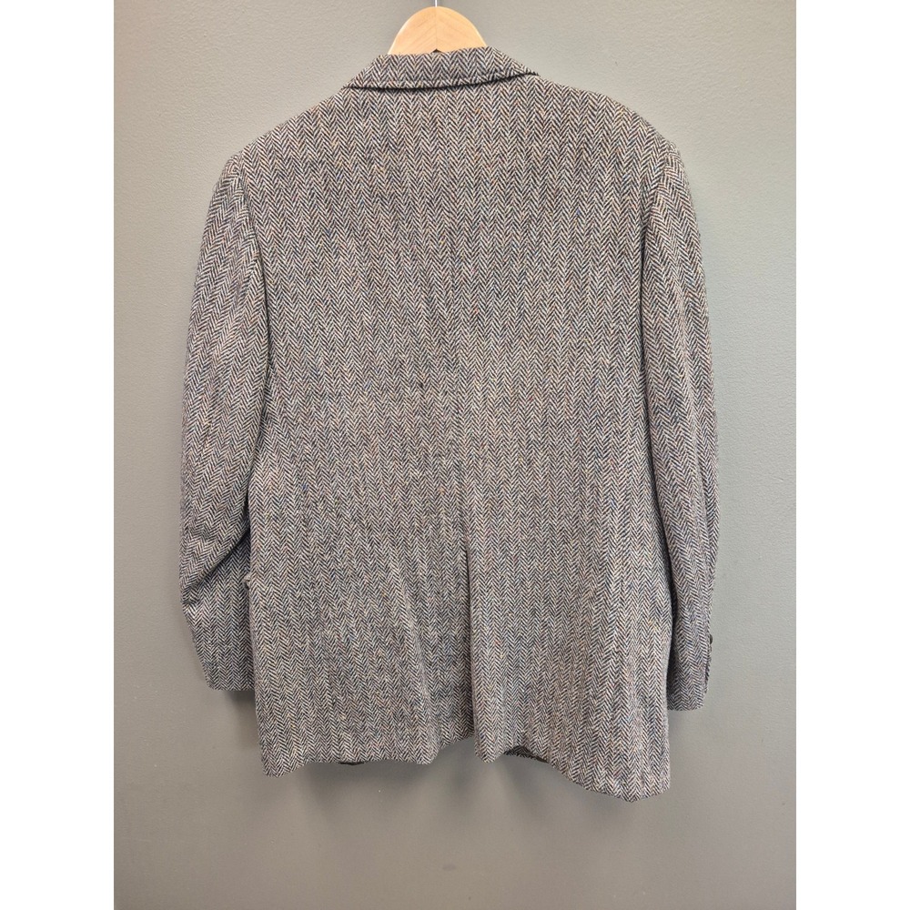 Kuppenheimer 44R Harris Tweed Blazer Mens Large Wool Herringbone Sport Coat - Picture 7 of 8